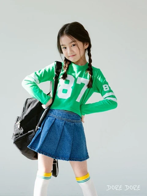 Denim Wrap Skirt Pants (Blue)