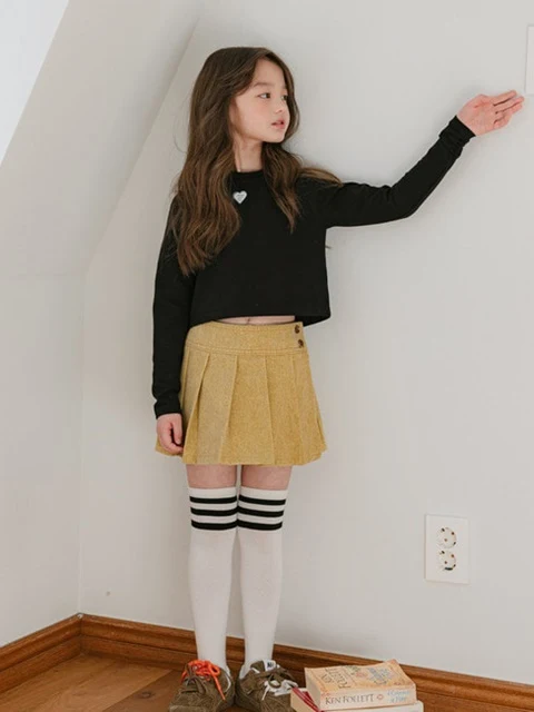 Denim Wrap Skirt Pants (pigment beige)