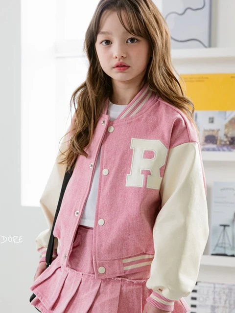 R Raglan Baseball Pink Jumper