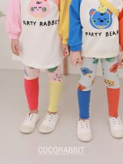 Full Bear Rabbit Graphic Leggings