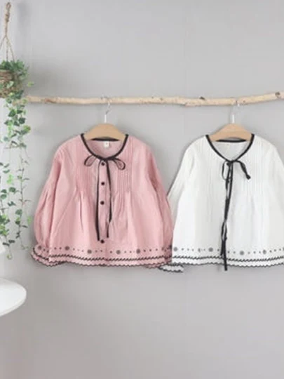 Ribbon Embroidery Blouse