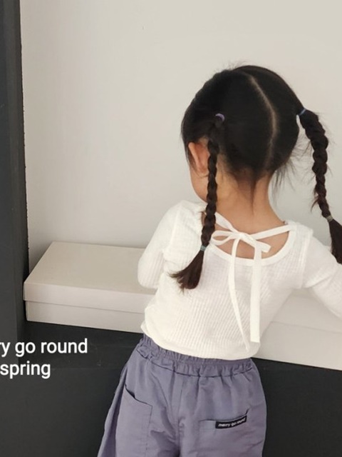 Back Ribbon Ribbed Tee