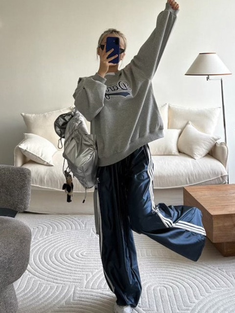 Mom Metal Tape Pants