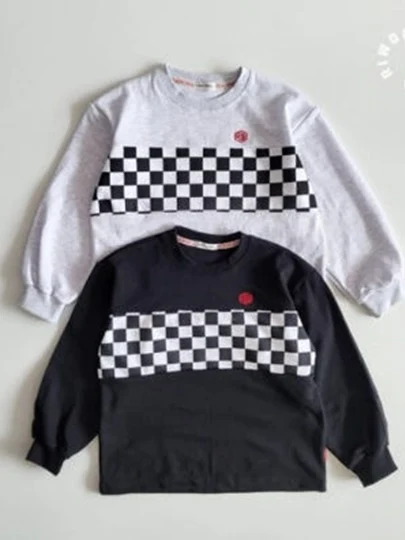 Check Raglan Tee