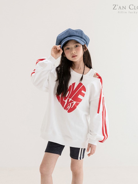Heart Off Shoulder Sweatshirts Heart Off Shoulder Sweatshirts