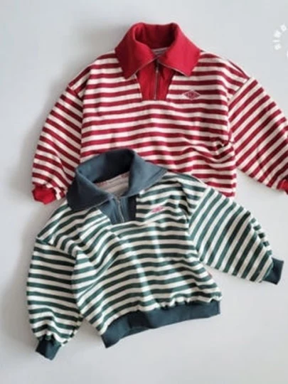Boxy Stripe Zip-up Jacket