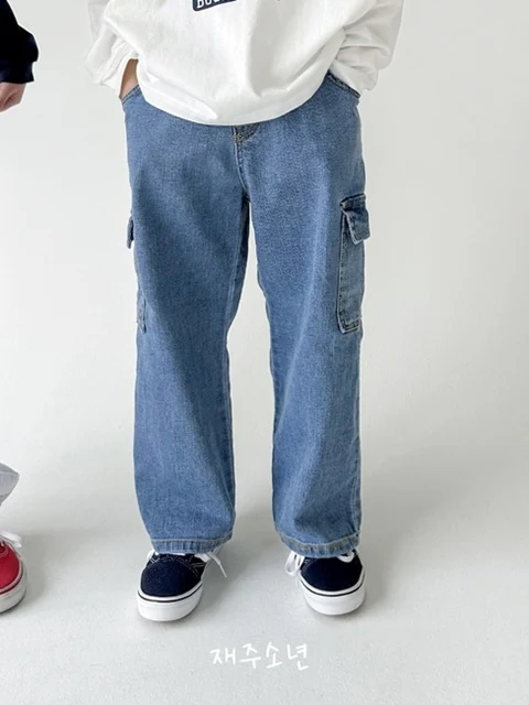 Natural Cargo Denim Pants