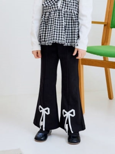 Satin Ribbon Bootscut Pants Satin Ribbon Bootscut Pants