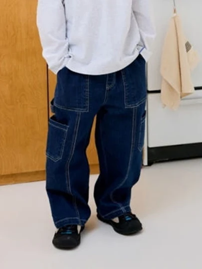 Engine Cargo Denim Pants