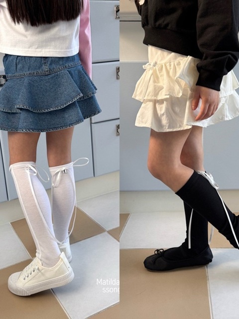 Ribbon String Knee Socks Ribbon String Knee Socks
