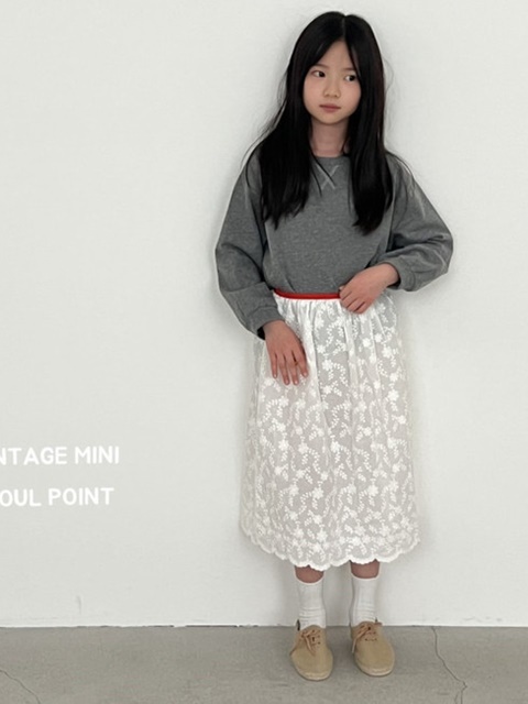 Wappen Red Waist Skirt