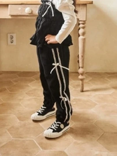 Cotton Lace Jogger Pants