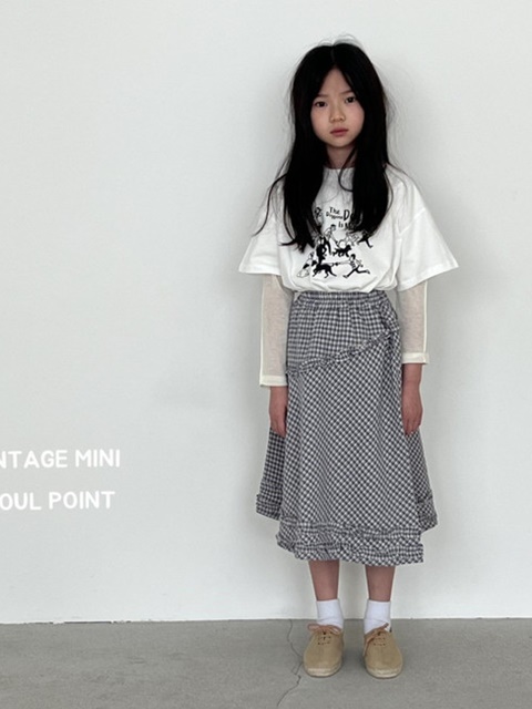 Frill Padded Check Skirt