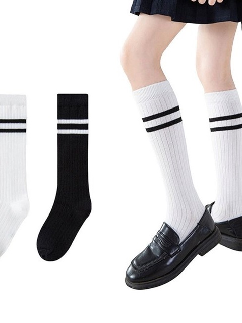 Two-line Knee Socks (set of 2)