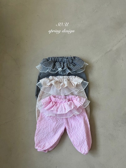 Check Frill Pants Check Frill Pants