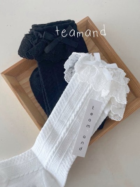 Double Lace Knee Socks