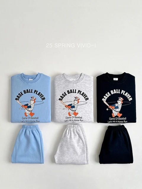 Baseball Bear Top Bottom Set