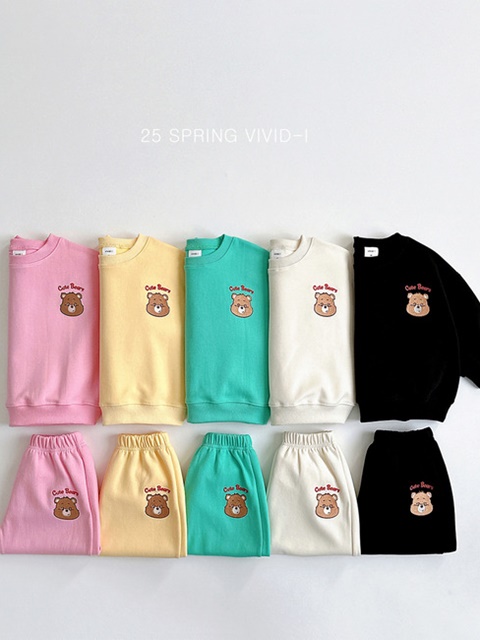 Cute Bear Top Bottom Set