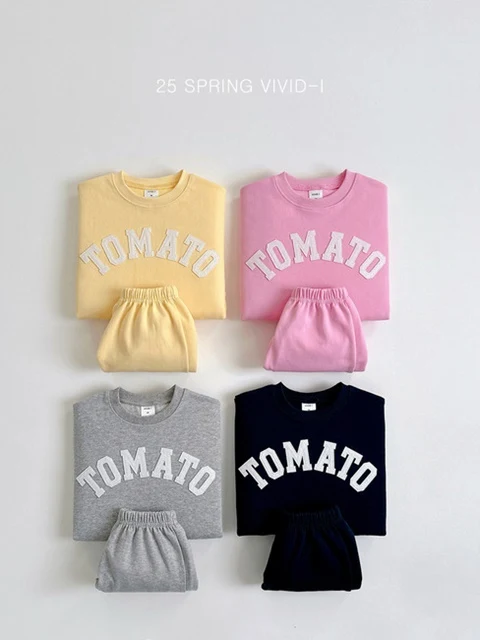 Tomato Embroidery Top Bottom Set