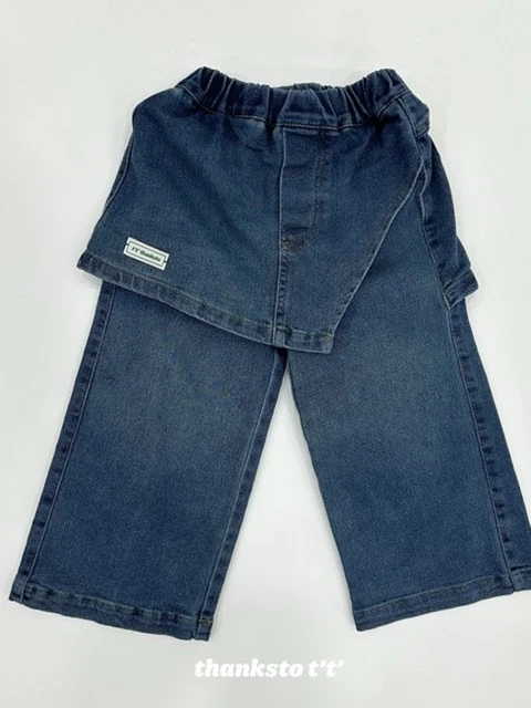 Wrap Denim Pants