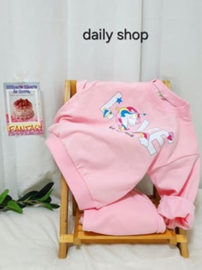Love Unicorn Top Bottom Set Love Unicorn Top Bottom Set