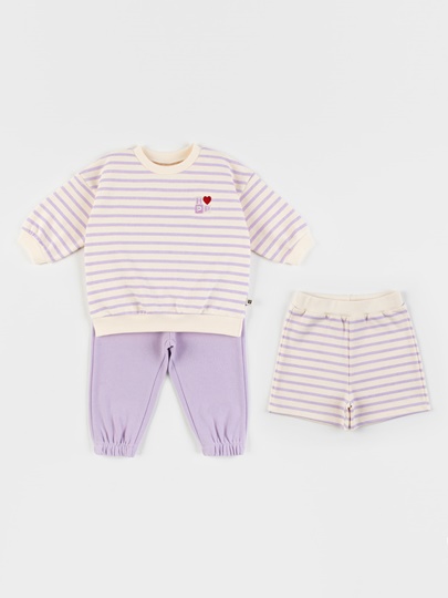 Laia Three-piece Set-up_purple Laia Three-piece Set-up_purple