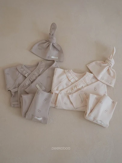Pikabee Newborn Shirring Top Bottom Set