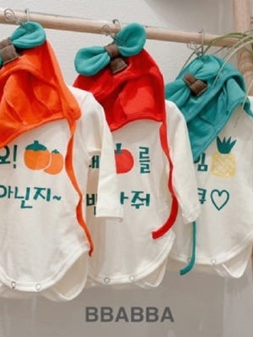 Mini Fruits Romper with Bonnet Mini Fruits Romper with Bonnet