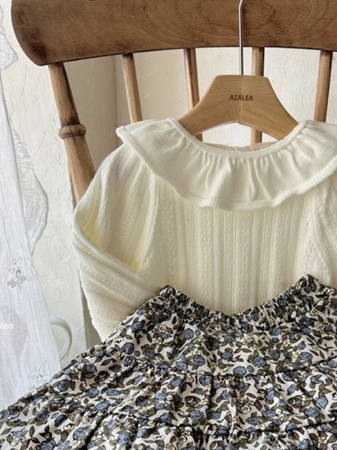 Eyelet Frill Knit