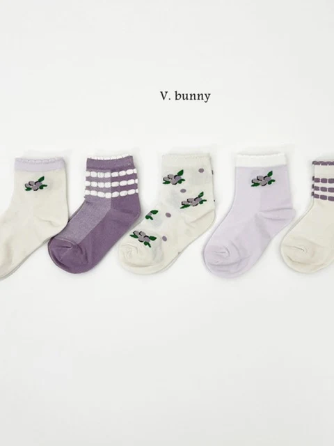 Purple Flower Sock Set Purple Flower Sock Set