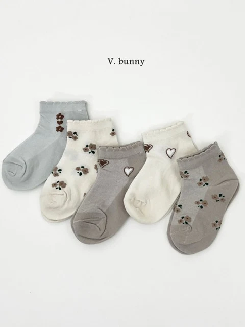 Flower Heart Socks Set Flower Heart Socks Set