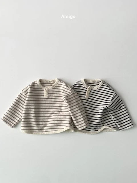 Button Stripe Tee