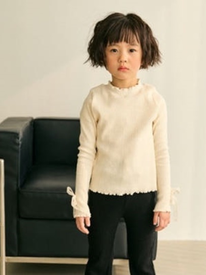 Lace Ribbon Ribbed Wave Tee
