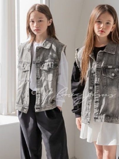 Fuzzy Denim Vest Fuzzy Denim Vest