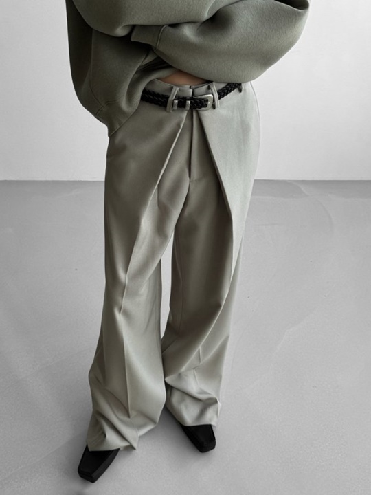 Oversized Wrapping Detail Wide Trousers
