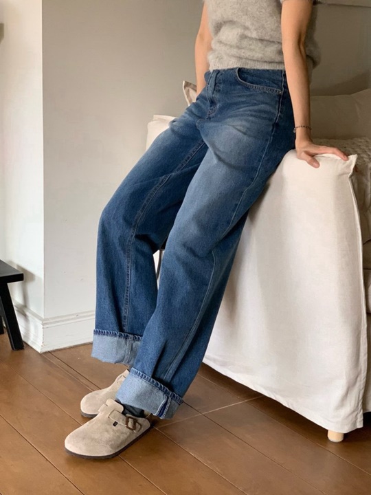 Ayla Roll-up Wide Denim Pants Ayla Roll-up Wide Denim Pants