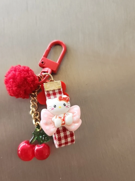 Check Red Cat Mini Keyring Check Red Cat Mini Keyring