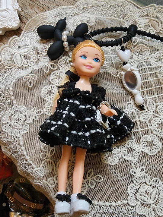 Tweed One-piece Doll Keyring