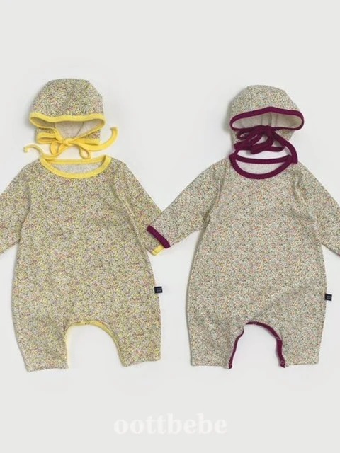 Lace Flower Full Body Suit Bonnet Set Lace Flower Full Body Suit Bonnet Set