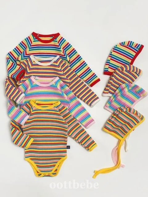 Rainbow Suit Bonnet Set Rainbow Suit Bonnet Set
