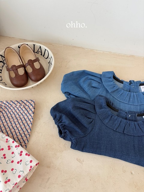 Denim Frill Blouse Denim Frill Blouse