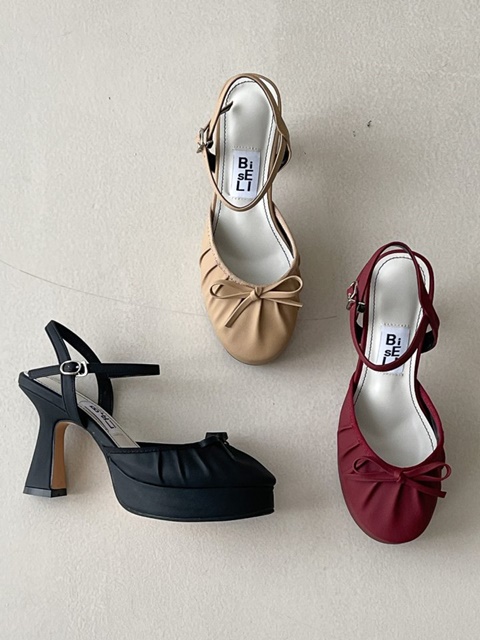 High Mary Jane Round Pumps Heel