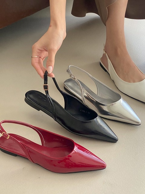 Sling Stiletto Flat Low Heel