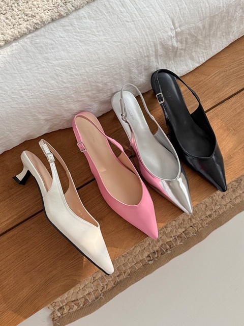 Stiletto Slingback Vivid Color Heel