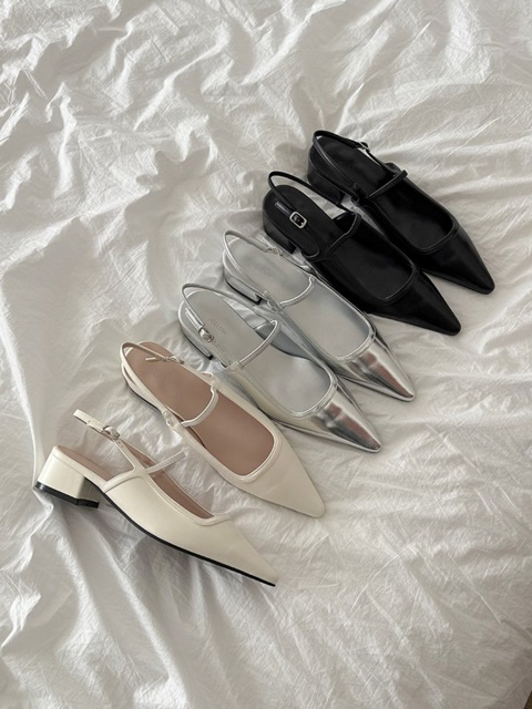 Slingback Flat Pumps Stiletto