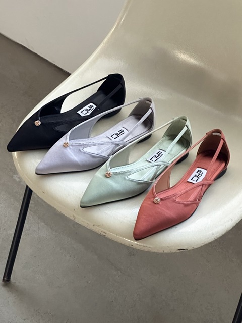 Stiletto Satin Flat