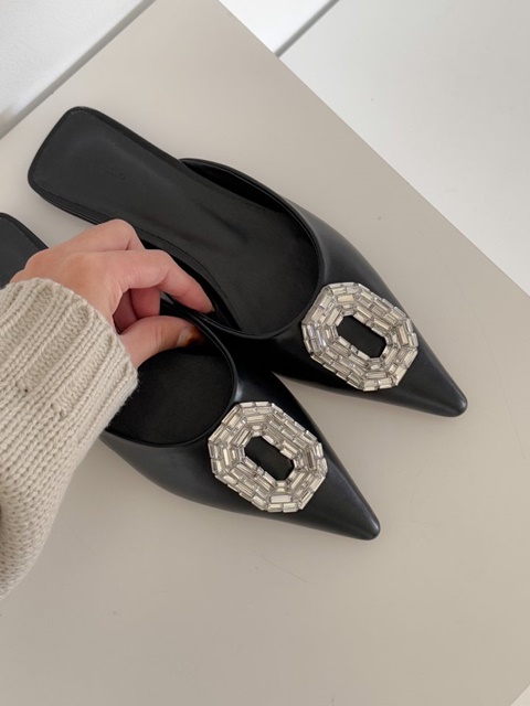 Square Cubic Stiletto Flat