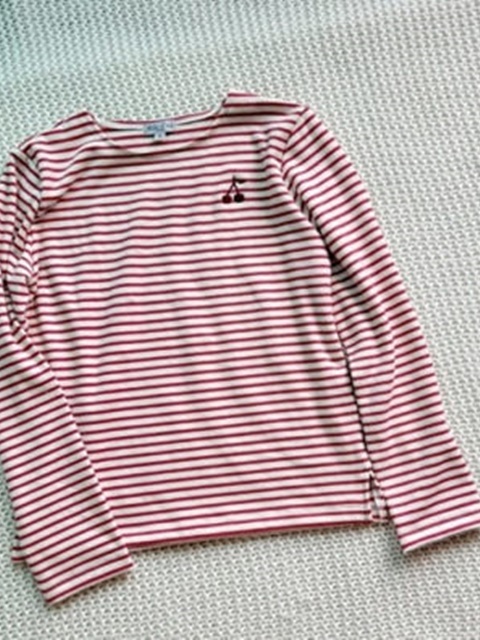 Cherry Embroidered Stripe Tee (Junior) Cherry Embroidered Stripe Tee (Junior)
