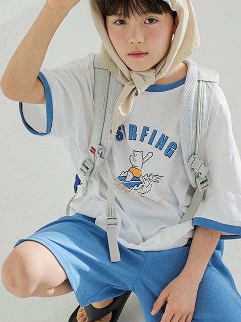 Surfing Bear Short Sleeve Set