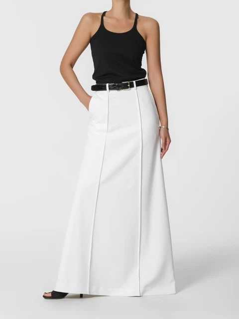 Pintuck Maxi Flare Skirt Pintuck Maxi Flare Skirt